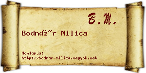 Bodnár Milica névjegykártya